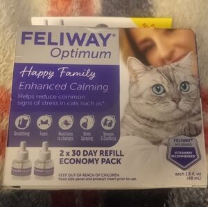 NWOT NIP Feliway Optimum Enhanced Calming Cat Diffuser Refill